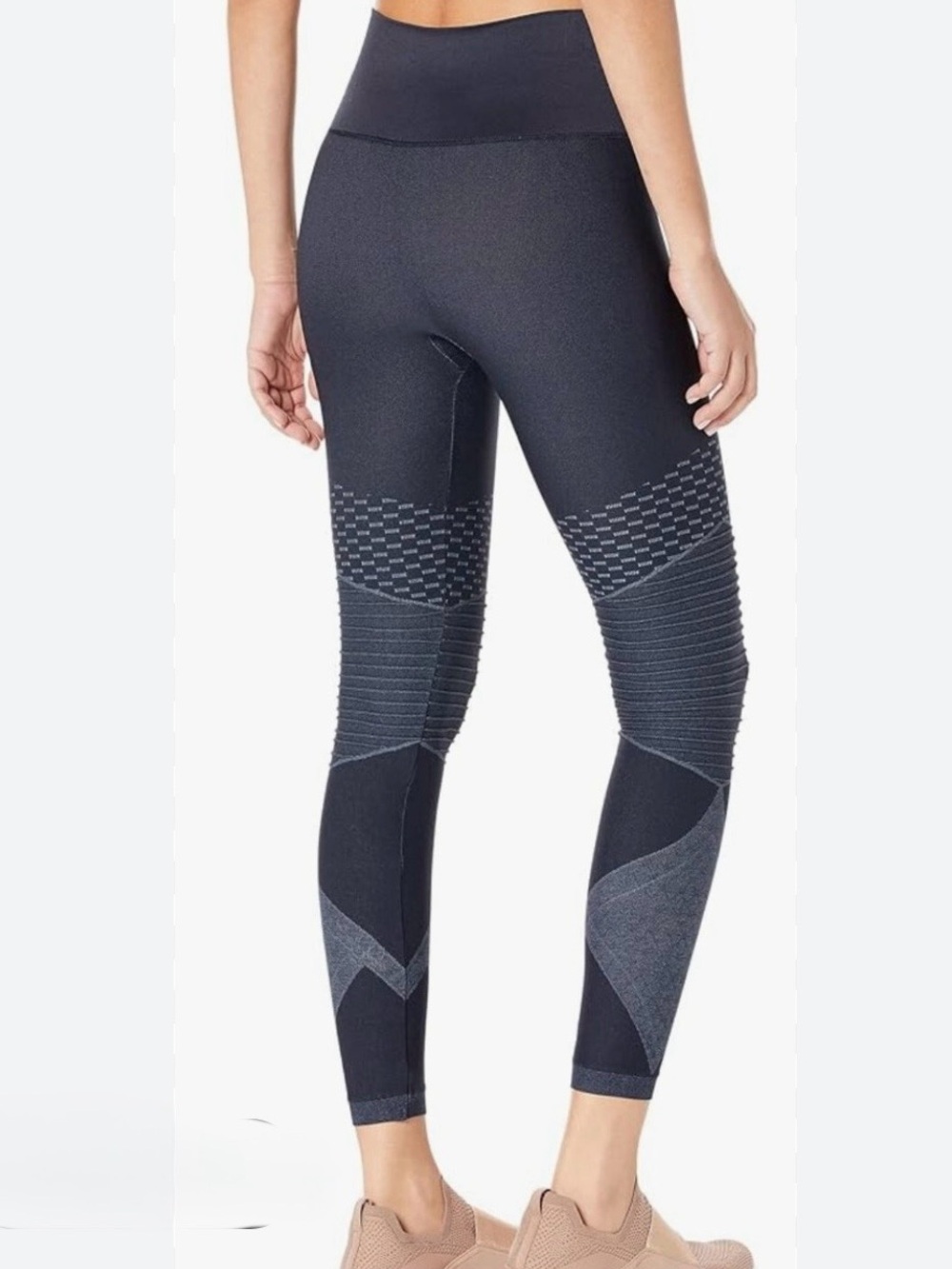 SPANX Seamless Moto Textured High-Waisted Leggings Women’s S/P Navy Blue